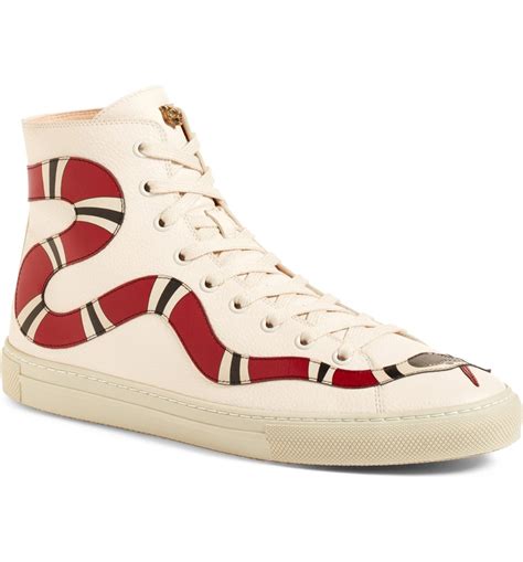 leather high-top with snake gucci|mr porter gucci high top sneakers.